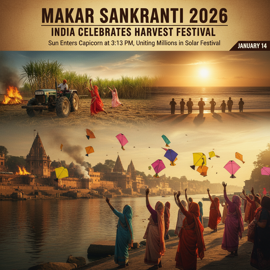 Makar Sankranti 2026: India Celebrates Harvest Festival Across Regions on January 14