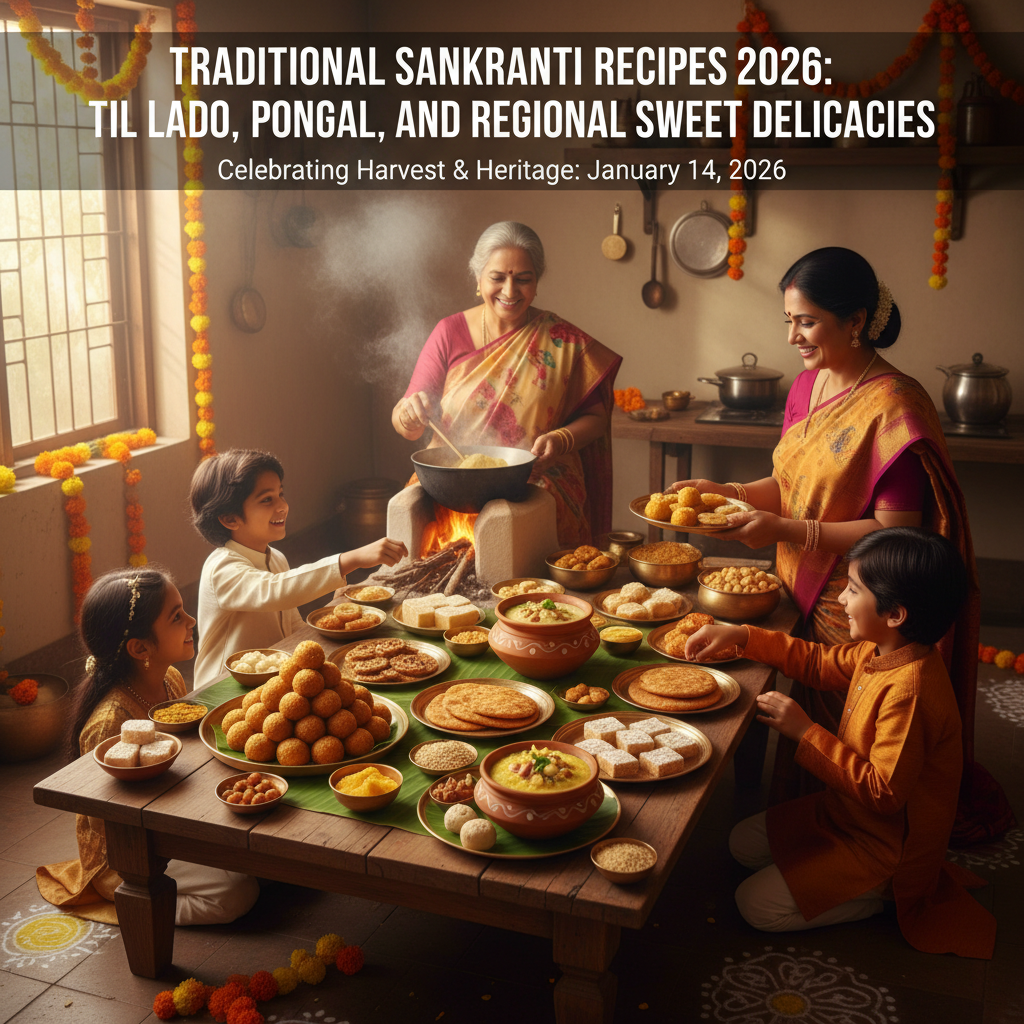 Traditional Sankranti Recipes 2026: Til Ladoo, Pongal, and Regional Sweet Delicacies